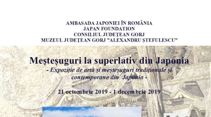 S-a inițiat colaborarea Muzeului de la Gorj cu Ambasada Japoniei! – Expoziţie de meşteşuguri japoneze, la Târgu-Jiu, din 21 octombrie