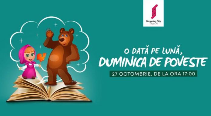 Teatru de păpuşi, la mall-ul din Târgu-Jiu