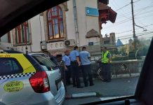 Foto: Amendă 400 de lei pentru un biciclist, oprit de poliție lângă Rectorat!