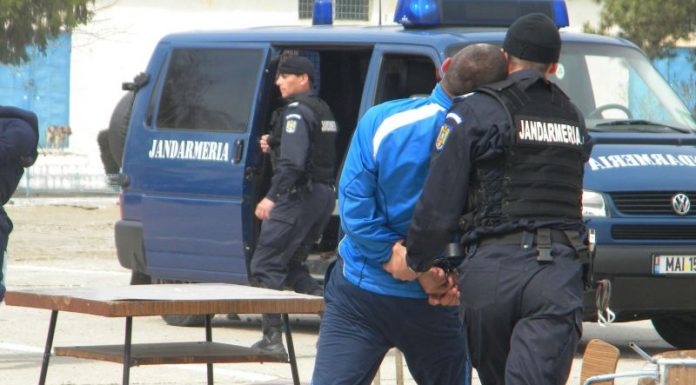 Antrenament al jandarmilor din Gorj și Dolj, pe Stadionul Municipal Târgu-Jiu