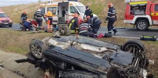 Tânără din Gorj, rănită grav într-un accident pe Autostrada A1
