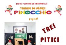 Micuţii gorjeni, invitaţi la premiera spectacolului „Trei pitici voinici”