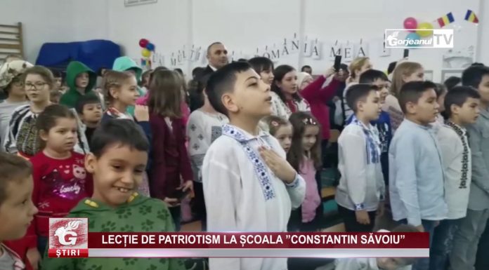 LECȚIE DE PATRIOTISM LA ȘCOALA ”CONSTANTIN SĂVOIU”