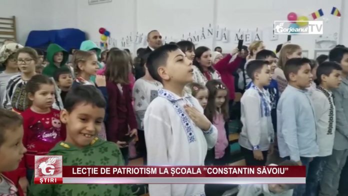 LECȚIE DE PATRIOTISM LA ȘCOALA ”CONSTANTIN SĂVOIU”