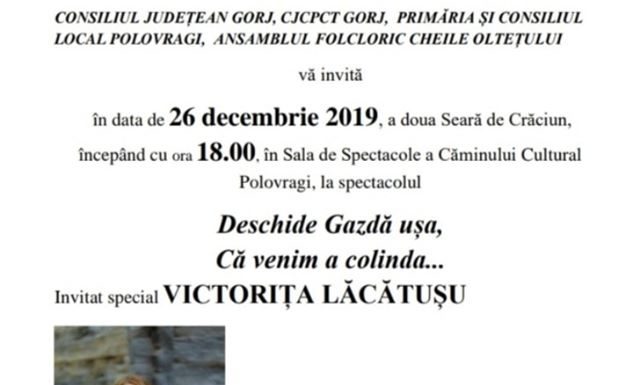Festival de colinde, în a doua zi de Crăciun, la Polovragi