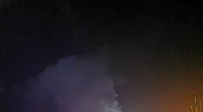 Camion încărcat cu lemne, cuprins de flăcări la Arcani