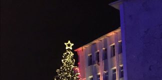 Interes maxim pentru aprinderea luminițelor de Crăciun! Bradul e „galben”!