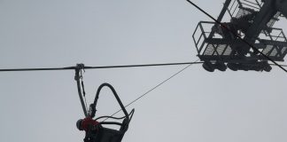 Exercițiu de salvare din telescaunul de la Rânca