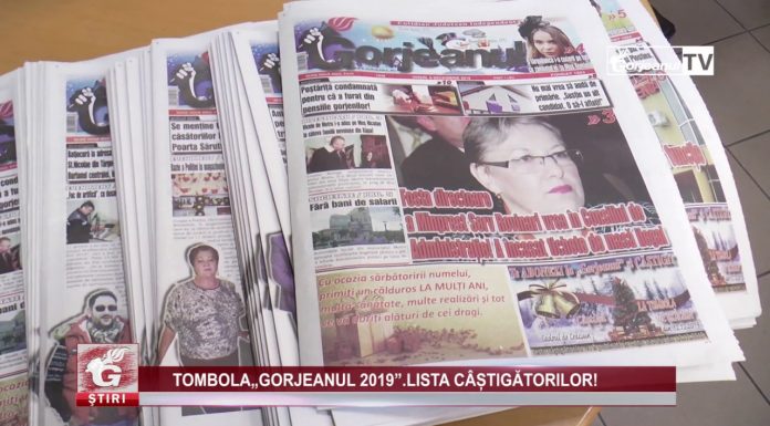 TOMBOLA„GORJEANUL 2019”.LISTA CÂȘTIGĂTORILOR!