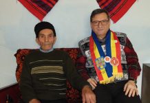 „Cultul Eroilor” Gorj în vizită la veteranul de război, Manasia C. Ion, din comuna Polovragi, județul Gorj