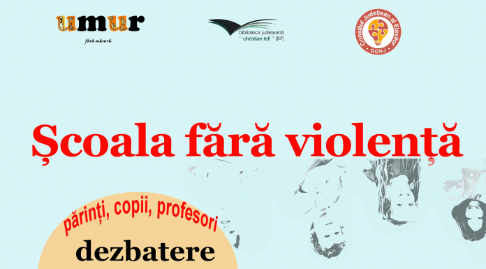 Dezbatere împotriva violenţei în şcoli, astăzi, la Biblioteca Judeţeană Gorj