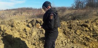 Proiectil din cel de-al Doilea Război Mondial, găsit în Bumbești-Jiu