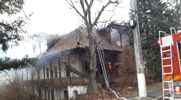 Foto-Vilă aflată la vânzare, incendiată la Săcelu