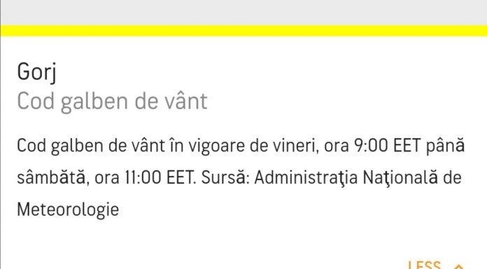 Gorjul, sub cod galben de vânt