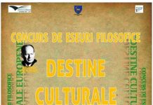 Concursul de eseuri ,,DESTINE CULTURALE EUROPENE” (Patron spiritual – GEORGE USCĂTESCU, filosof, eseist și poet)