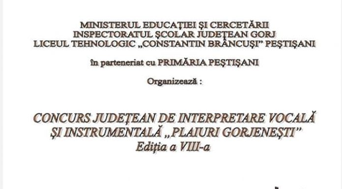 Concurs judeţean muzical, la Peştişani