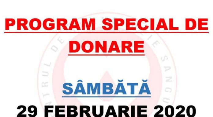 Program special de donare de sânge, la Centrul de Transfuzie