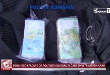 PERCHEZIȚII FĂCUTE DE POLIȚIȘTII DIN GORJ ÎN CASA UNUI TÂNĂR DIN ARAD