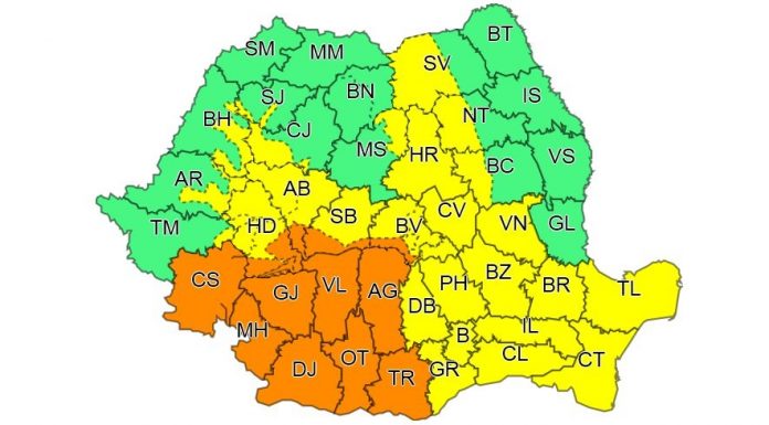 Gorjul, cod portocaliu de ninsori