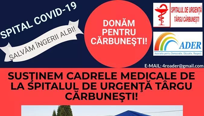 ADER strânge donații pentru Spitalul Târgu-Cărbuneşti