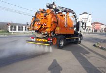 FOTO: Continuă dezinfecția pe străzile din Rovinari