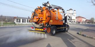 FOTO: Continuă dezinfecția pe străzile din Rovinari