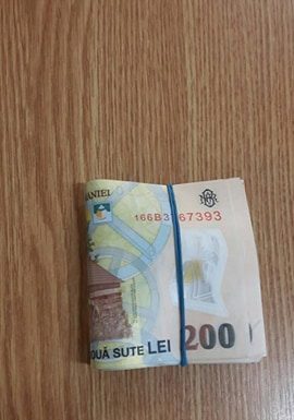 Bani găsiți pe o stradă din Târgu-Jiu