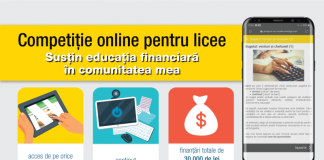Finanțări pentru licee în competiția online „Susțin educația financiară în comunitatea mea”