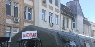 Corturi militare în sprijinul medicilor din Târgu-Jiu