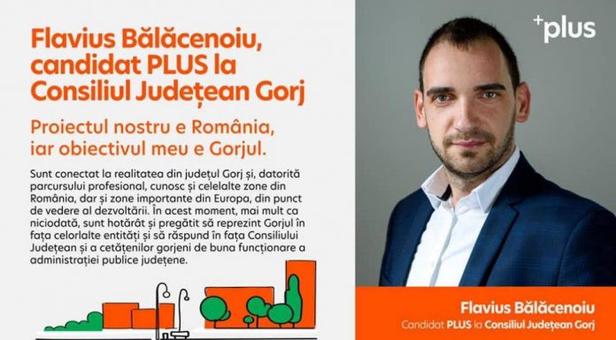PLUS și-a desemnat candidatul la Consiliul Județean Gorj