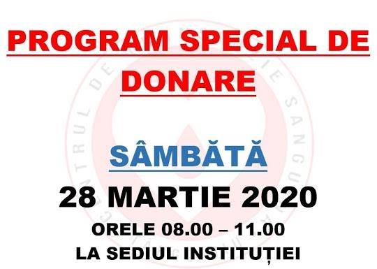 Program special de donare, la Centrul de Transfuzie Sanguină