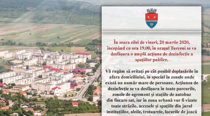 Parcurile, locurile de joacă și străzile din Turceni, dezinfectate