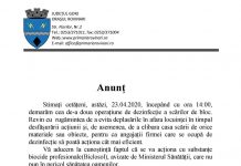O nouă acțiune de dezinfecție a scărilor de bloc din Rovinari