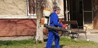 Motru: Dezinfecție pe străzi și trotuare