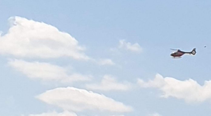 Pacient de 67 de ani luat cu elicopterul de la Spitalul Motru