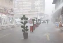 VIDEO: Cum se manifestă codul portocaliu la Târgu-Jiu: Plouă cu găleata, tună și fulgeră și pe alocuri dă grindină