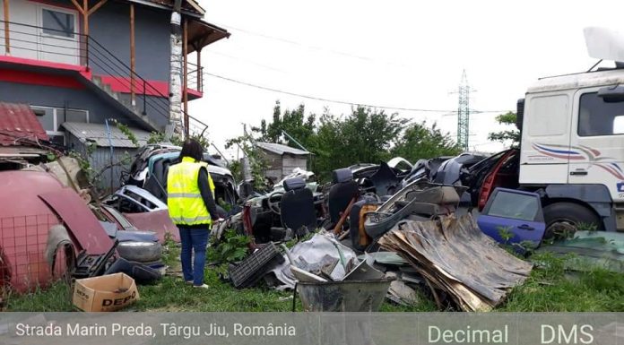 Parc de dezmembrări auto din Târgu Jiu, amendat cu 10.000 de lei