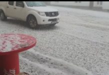 Foto: Grindină la greu în Rânca