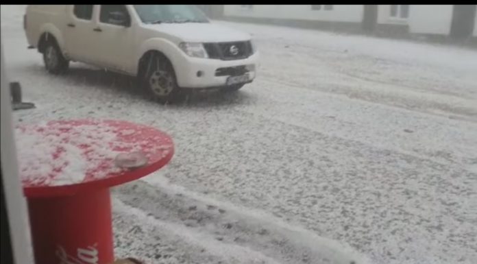 Foto: Grindină la greu în Rânca