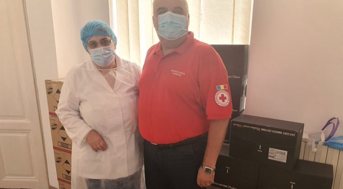 Crucea Roșie Filiala Gorj donează materiale anti-covid