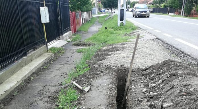 VIDEO: Fostul primar de Licurici a acoperit cu pământ trotuarul și un șanț din Târgu-Jiu!