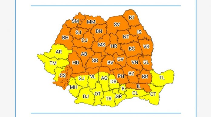 Gorjul, sub cod galben de ploi până marți