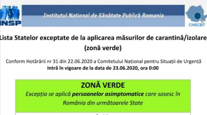 Încă 5 țări exceptate de la măsurile de izolare!