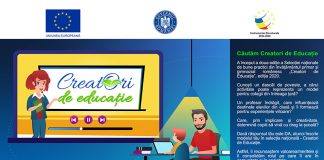 S-a prelungit perioada de înscriere la Selecția Națională ,,Creatori de Educație”