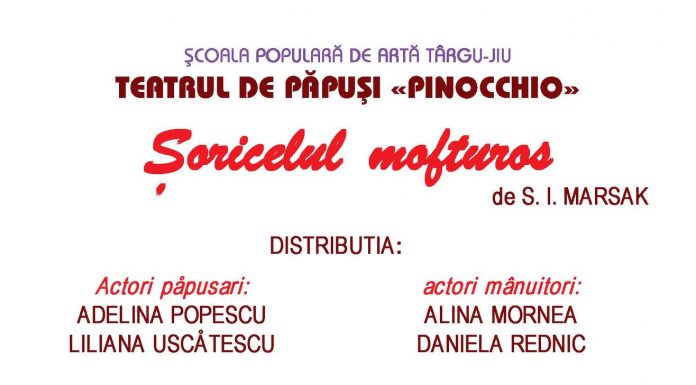 Un nou spectacol de teatru de păpuși pentru micii gorjeni