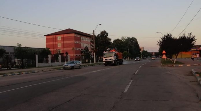 Străzile și aleile pietonale din Rovinari, din nou dezinfectate