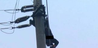 Anchetă la Novaci, după ce un bărbat a murit electrocutat în timp ce dădea jos un banner