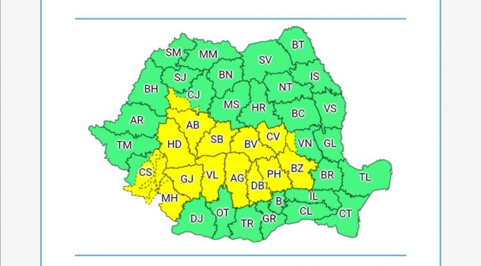 Cod galben de ploi, în Gorj