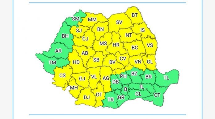 Gorjul, sub cod galben de ploi până diseară