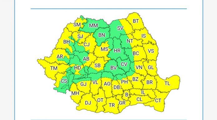 Cod galben de caniculă în Gorj